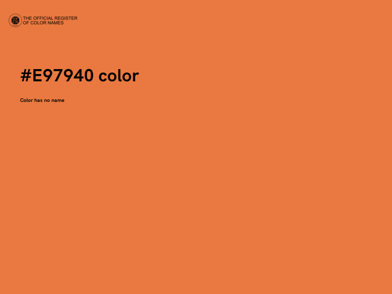 #E97940 color image
