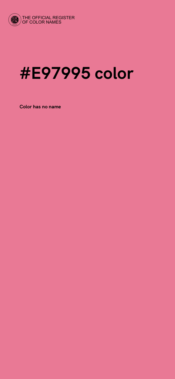 #E97995 color image