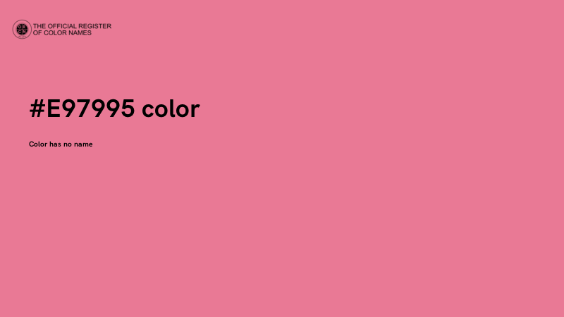 #E97995 color image