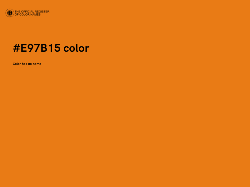 #E97B15 color image