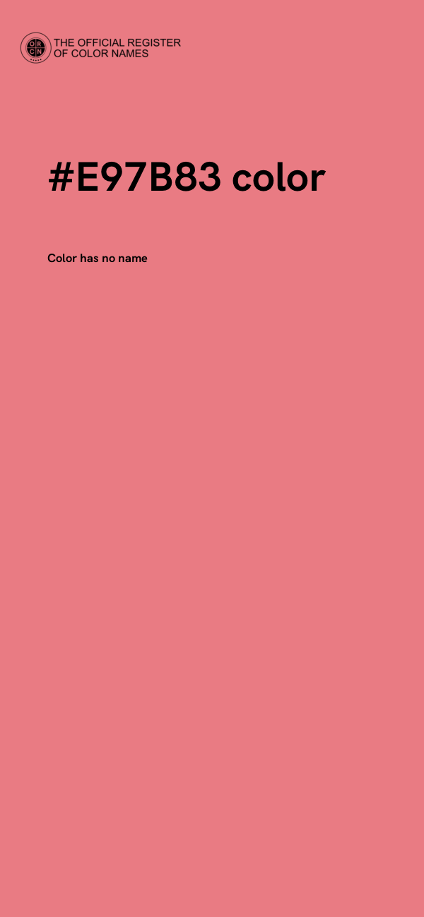 #E97B83 color image