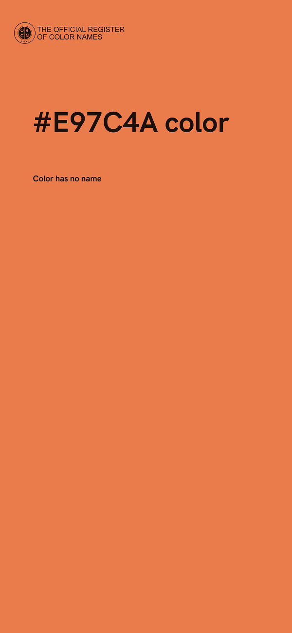 #E97C4A color image