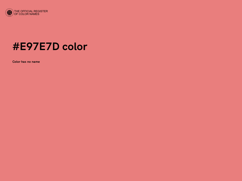 #E97E7D color image