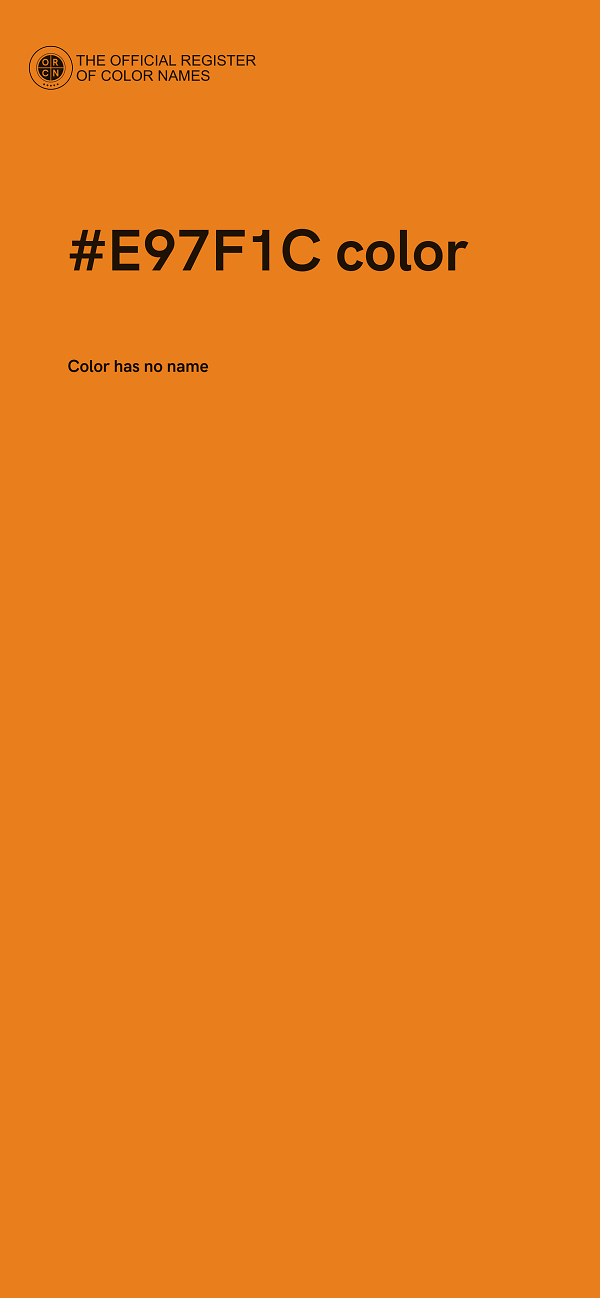 #E97F1C color image