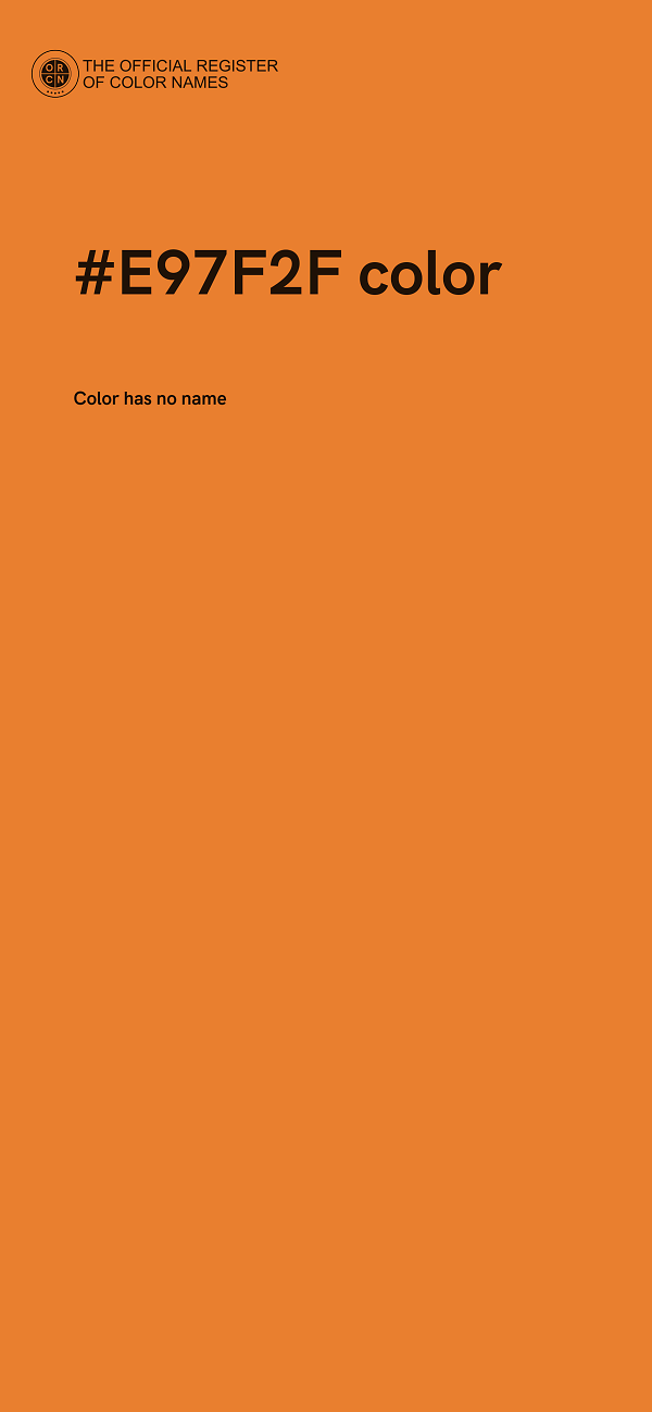 #E97F2F color image