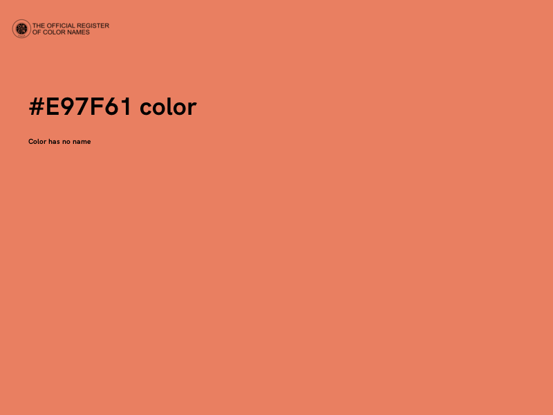#E97F61 color image