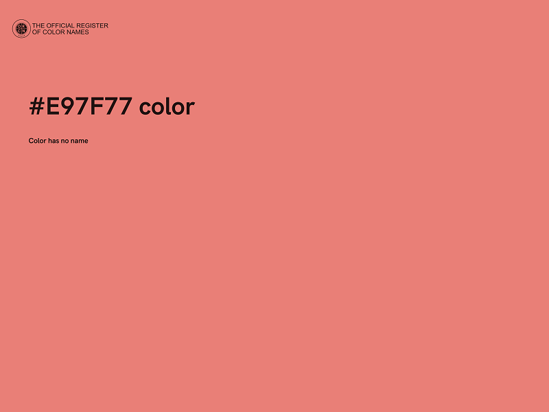 #E97F77 color image