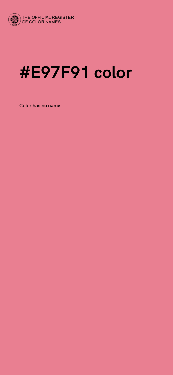 #E97F91 color image