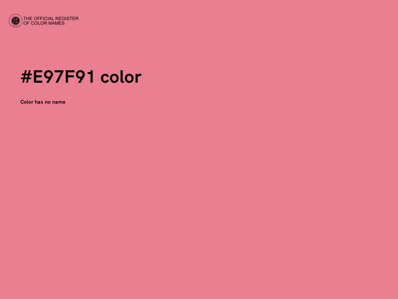 #E97F91 color image