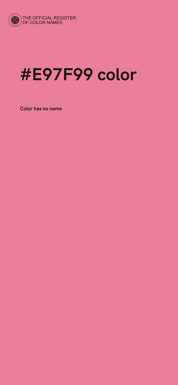 #E97F99 color image