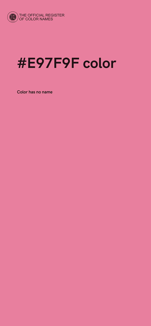 #E97F9F color image
