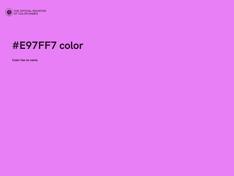 #E97FF7 color image