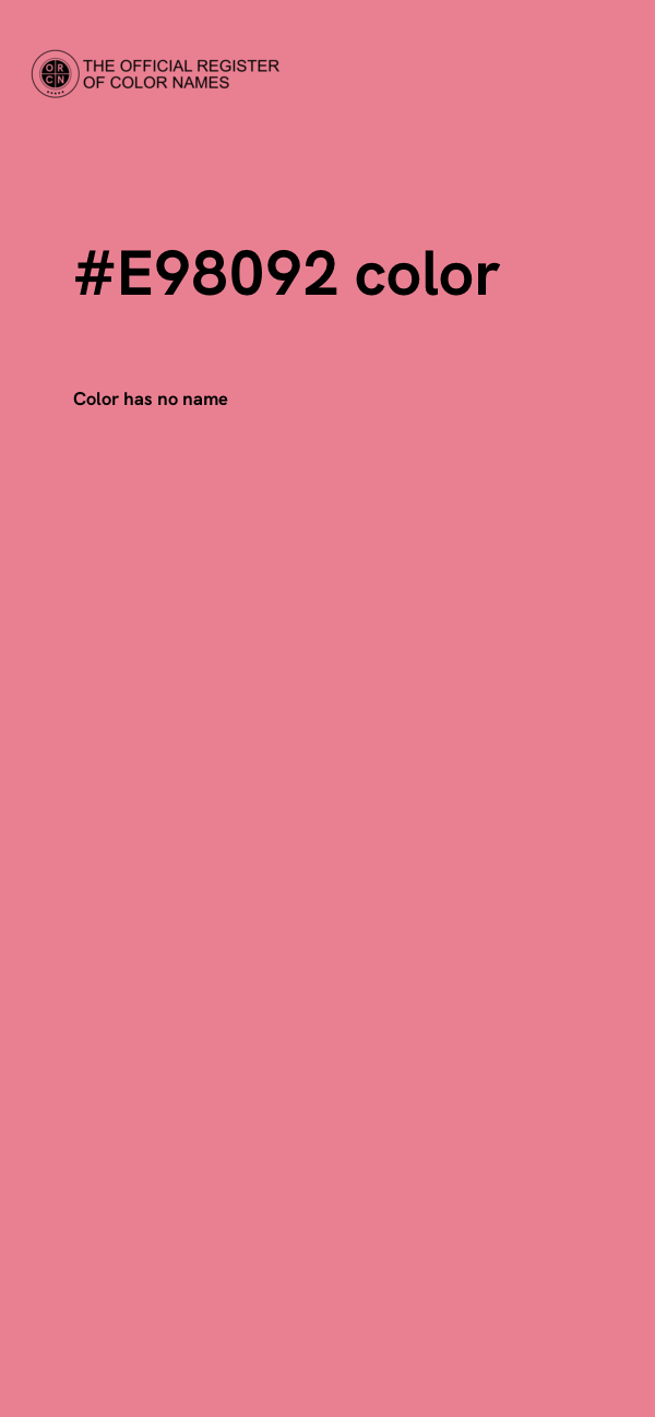 #E98092 color image