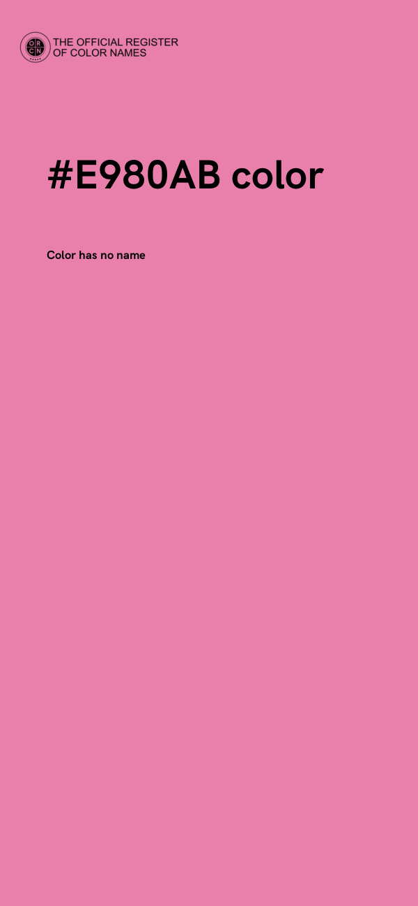 #E980AB color image