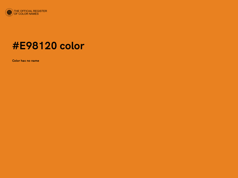 #E98120 color image