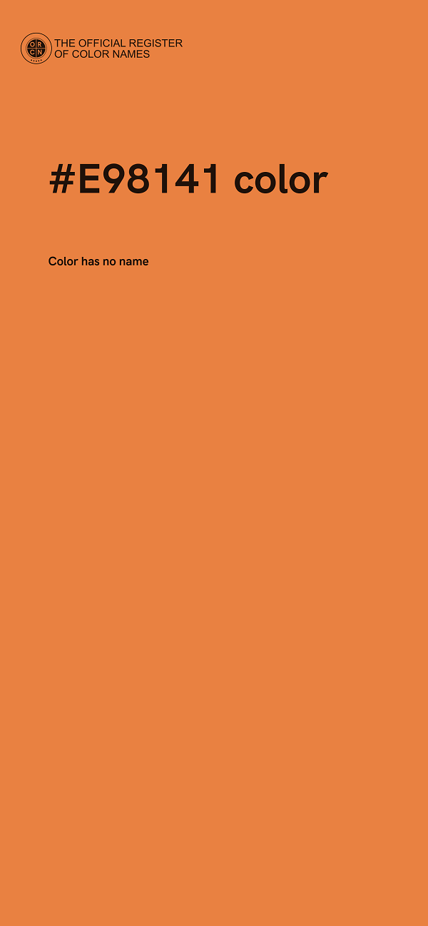 #E98141 color image