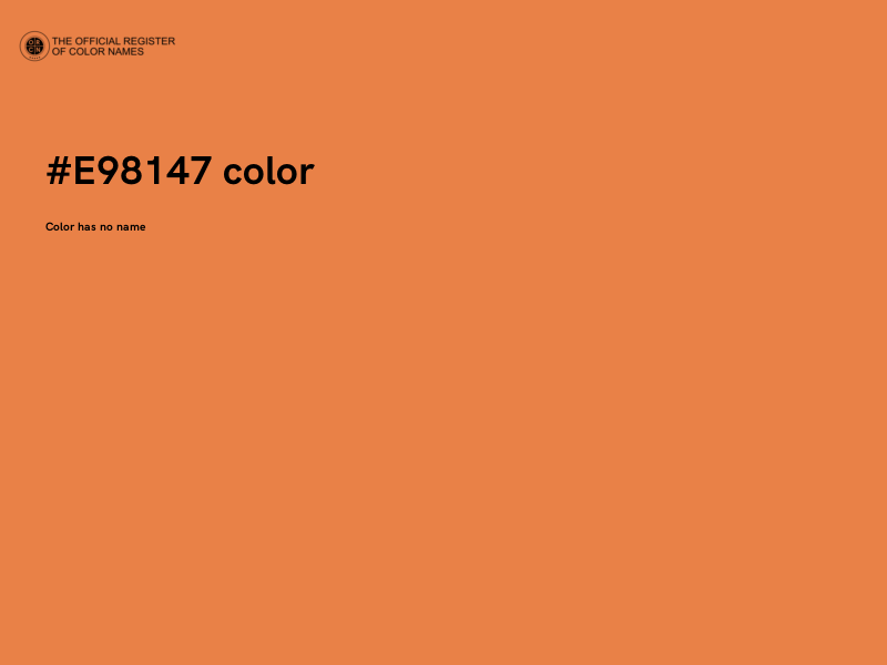 #E98147 color image
