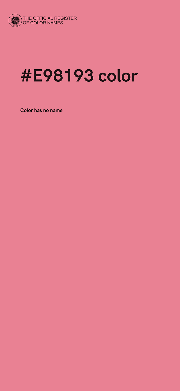 #E98193 color image