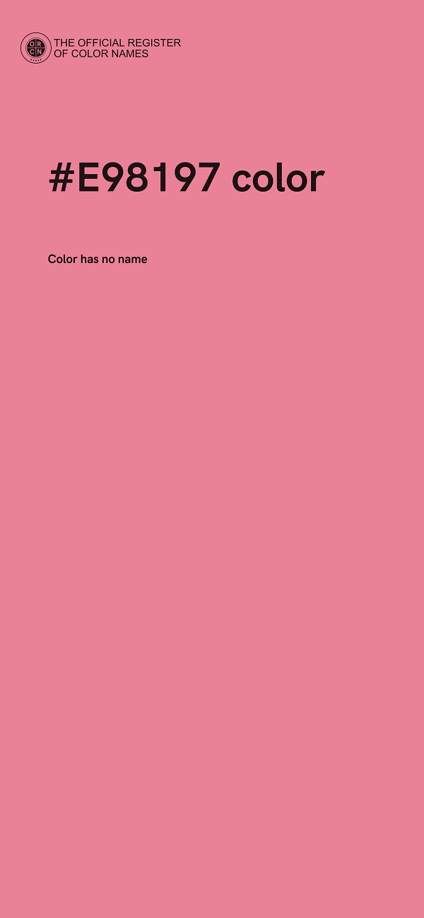 #E98197 color image