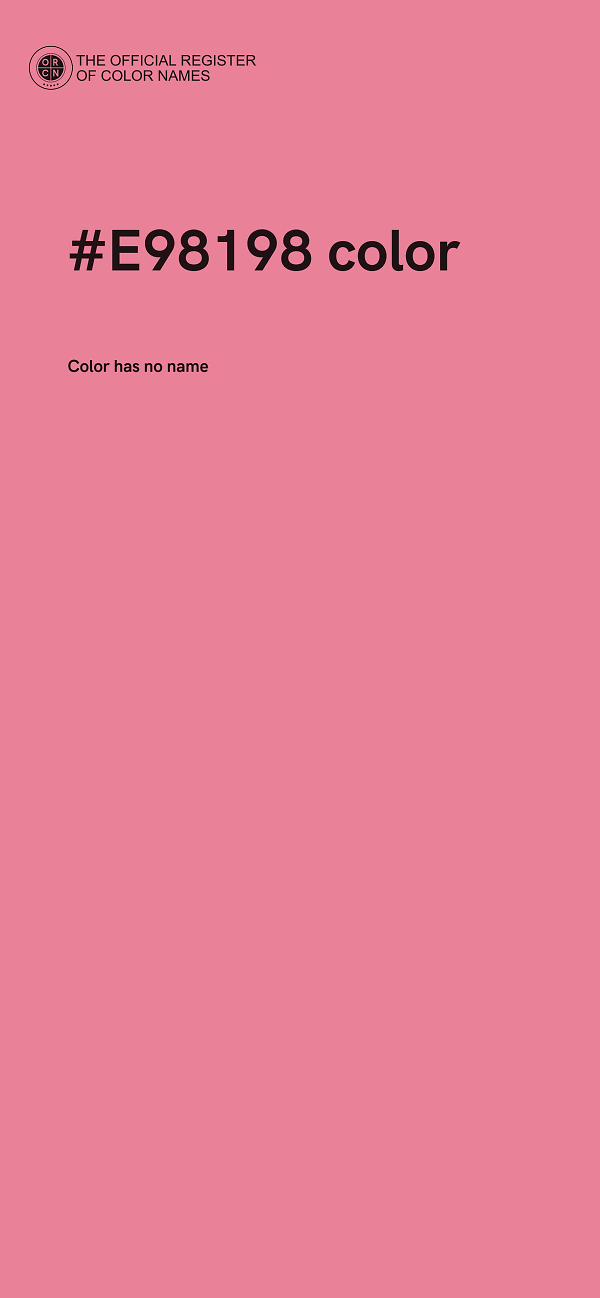 #E98198 color image
