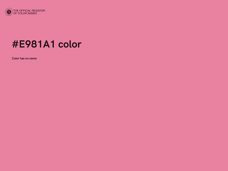 #E981A1 color image