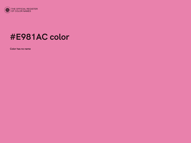 #E981AC color image