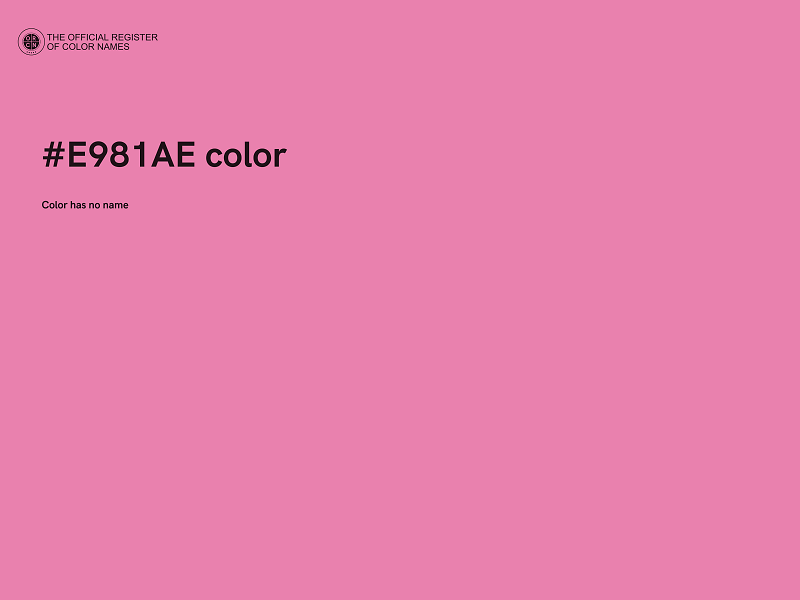 #E981AE color image