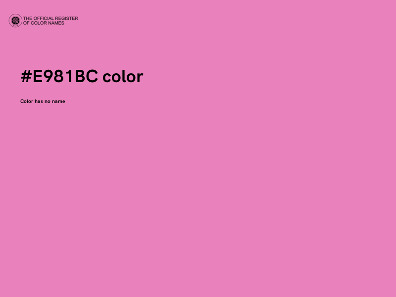 #E981BC color image
