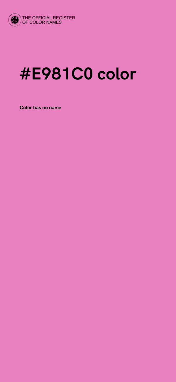 #E981C0 color image