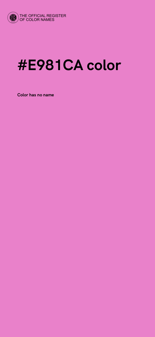 #E981CA color image