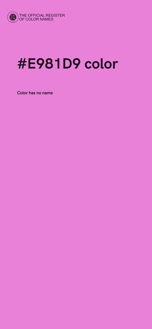 #E981D9 color image