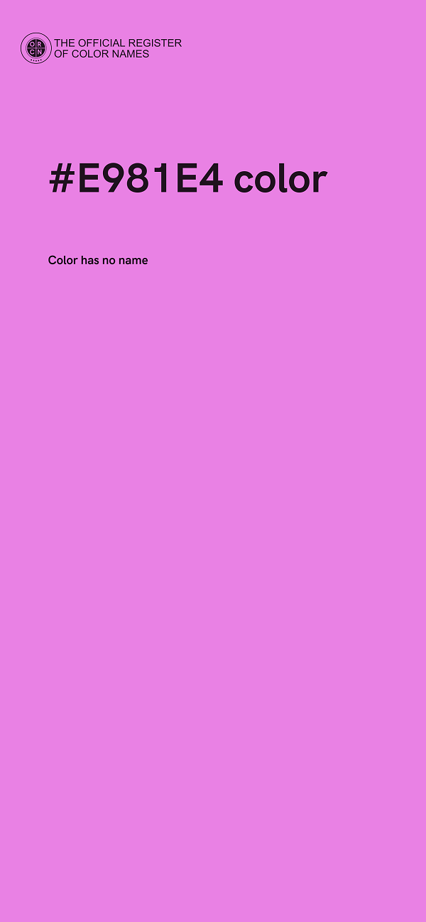 #E981E4 color image