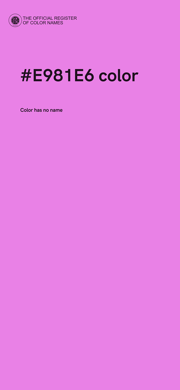 #E981E6 color image