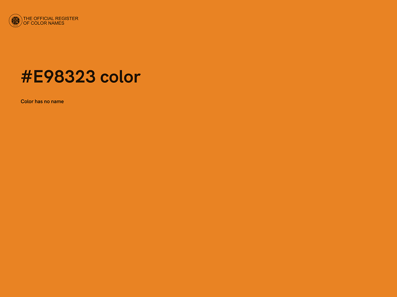 #E98323 color image