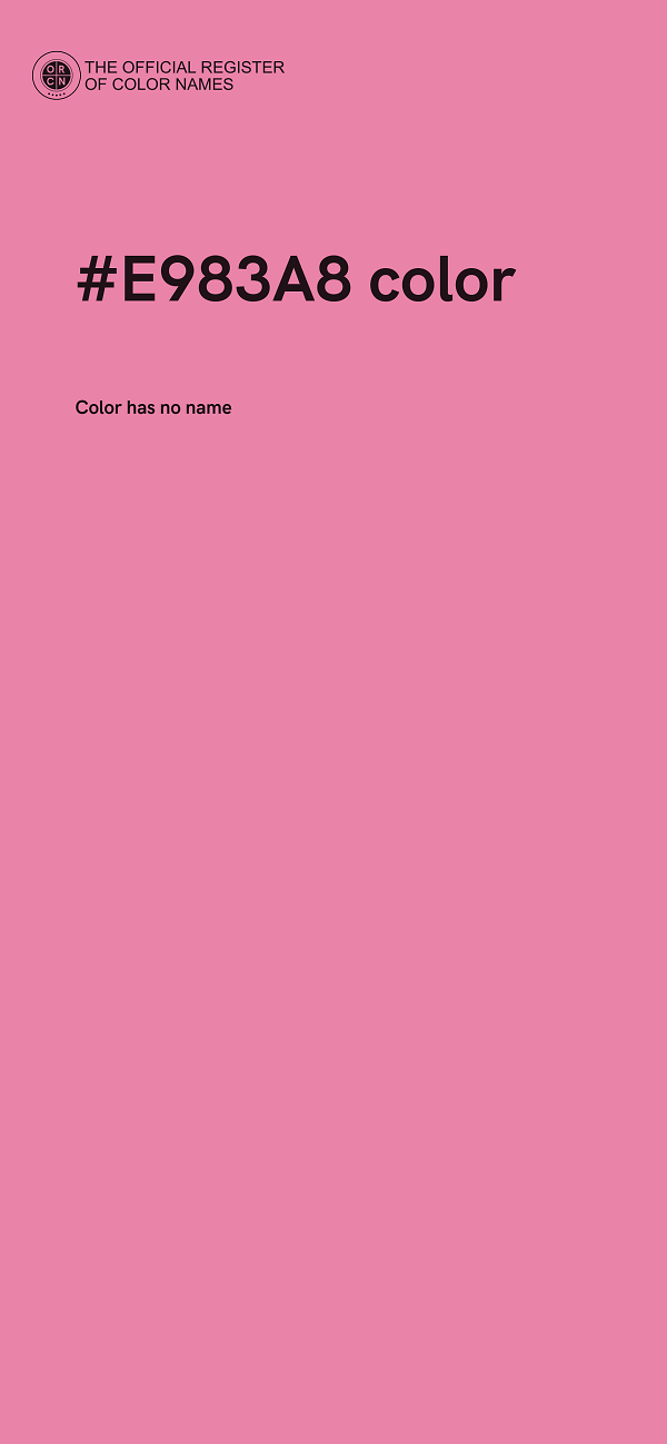 #E983A8 color image