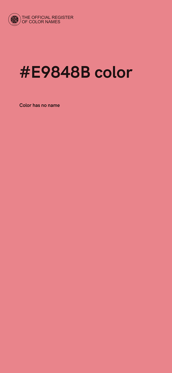 #E9848B color image