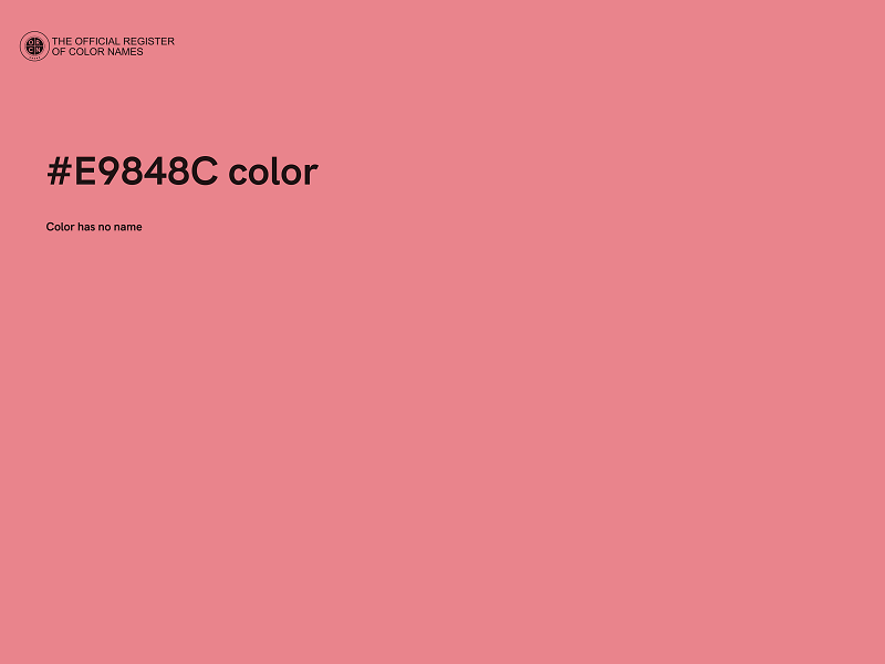 #E9848C color image