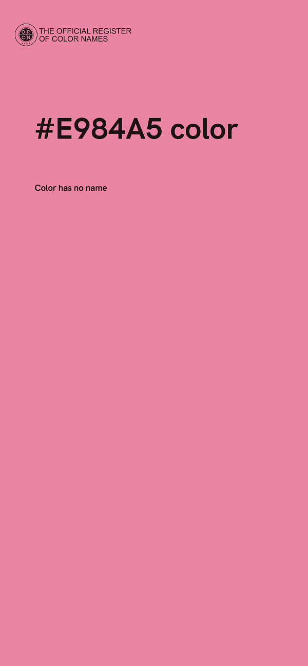 #E984A5 color image