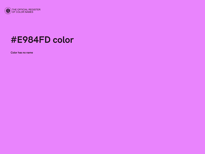 #E984FD color image