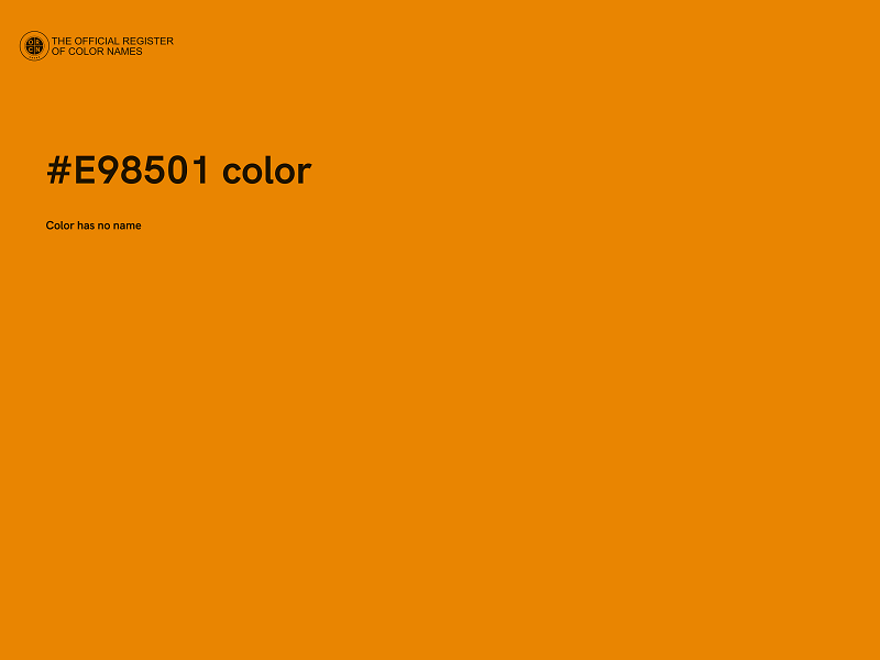 #E98501 color image