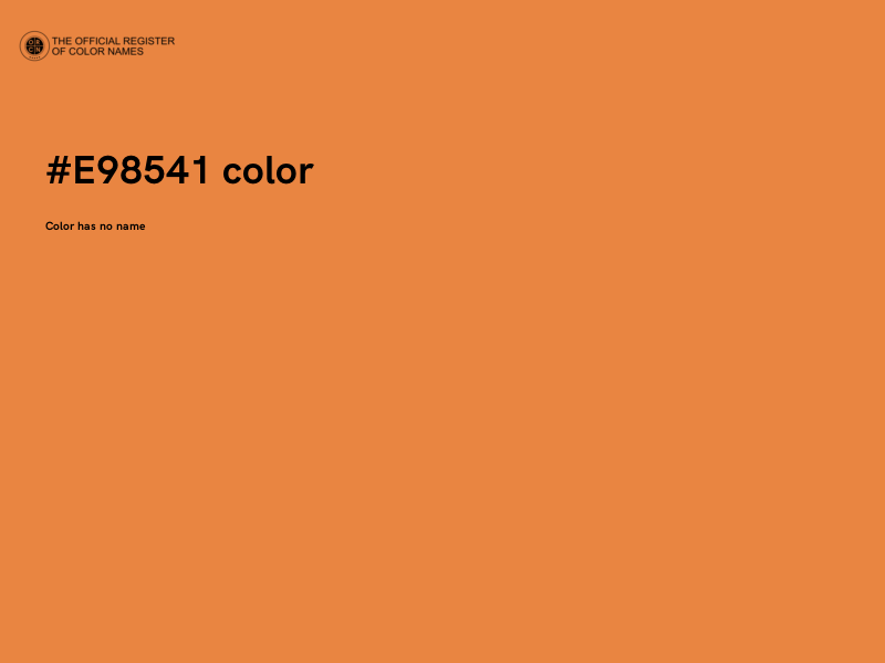 #E98541 color image