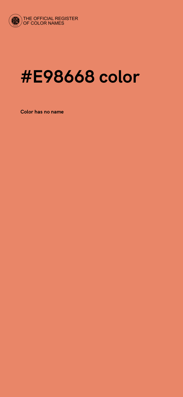 #E98668 color image
