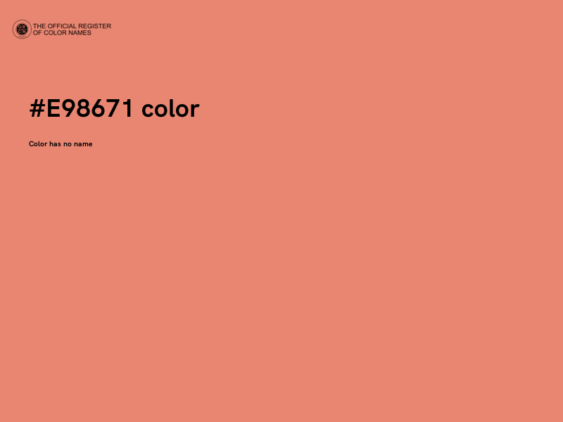 #E98671 color image