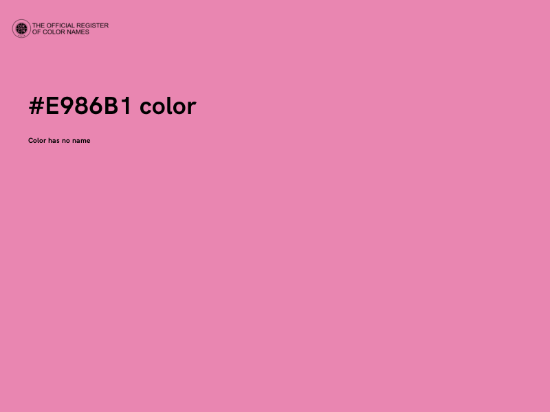#E986B1 color image