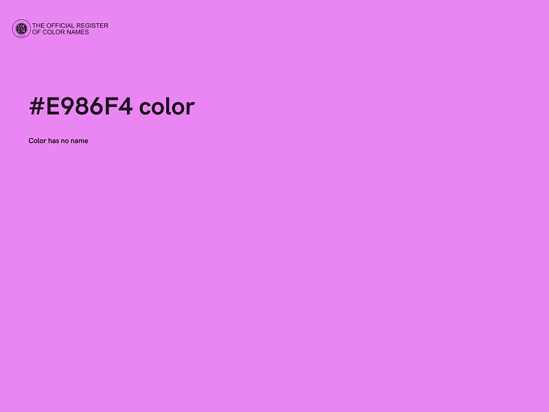 #E986F4 color image