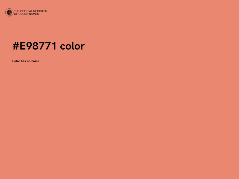 #E98771 color image