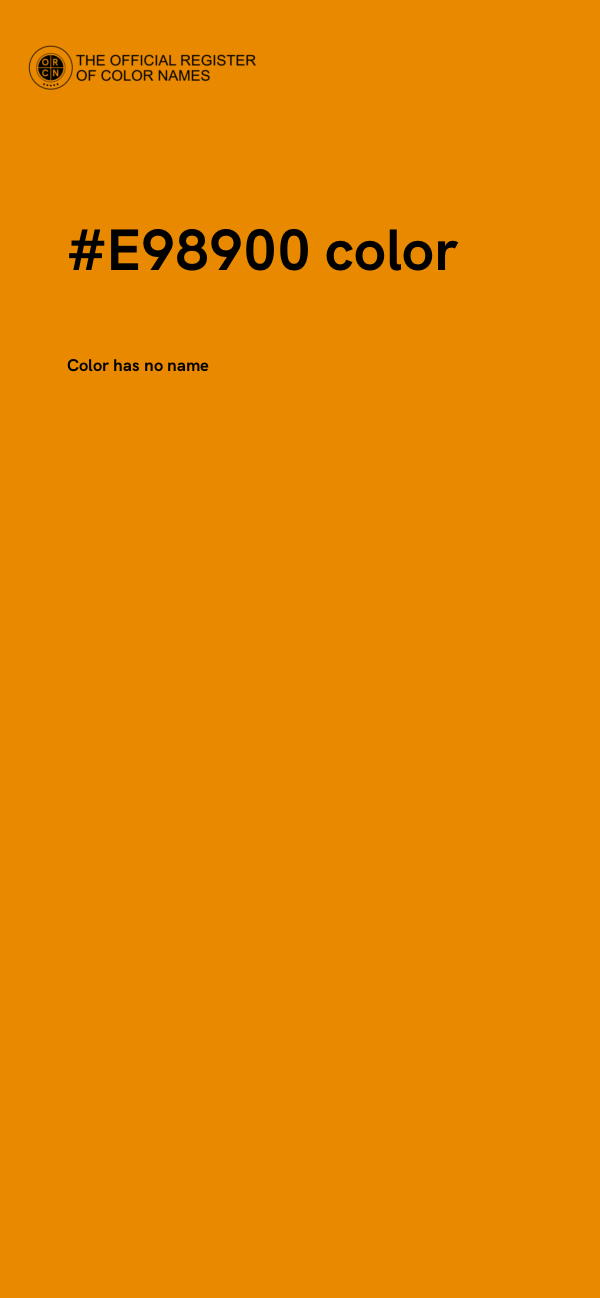 #E98900 color image