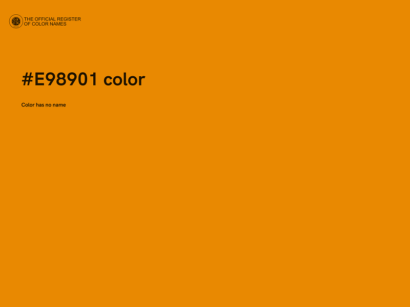 #E98901 color image