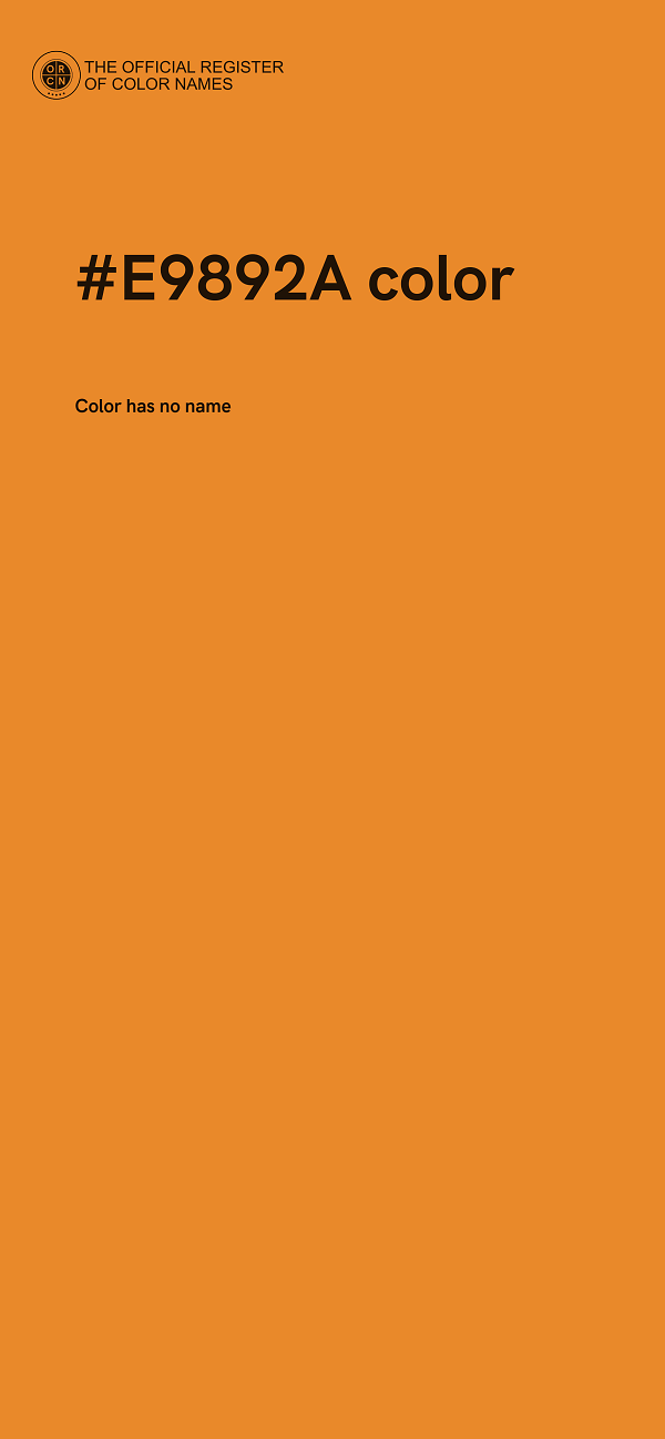 #E9892A color image