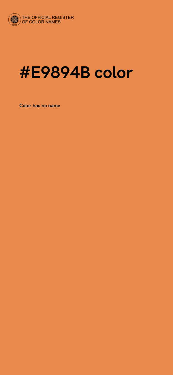 #E9894B color image